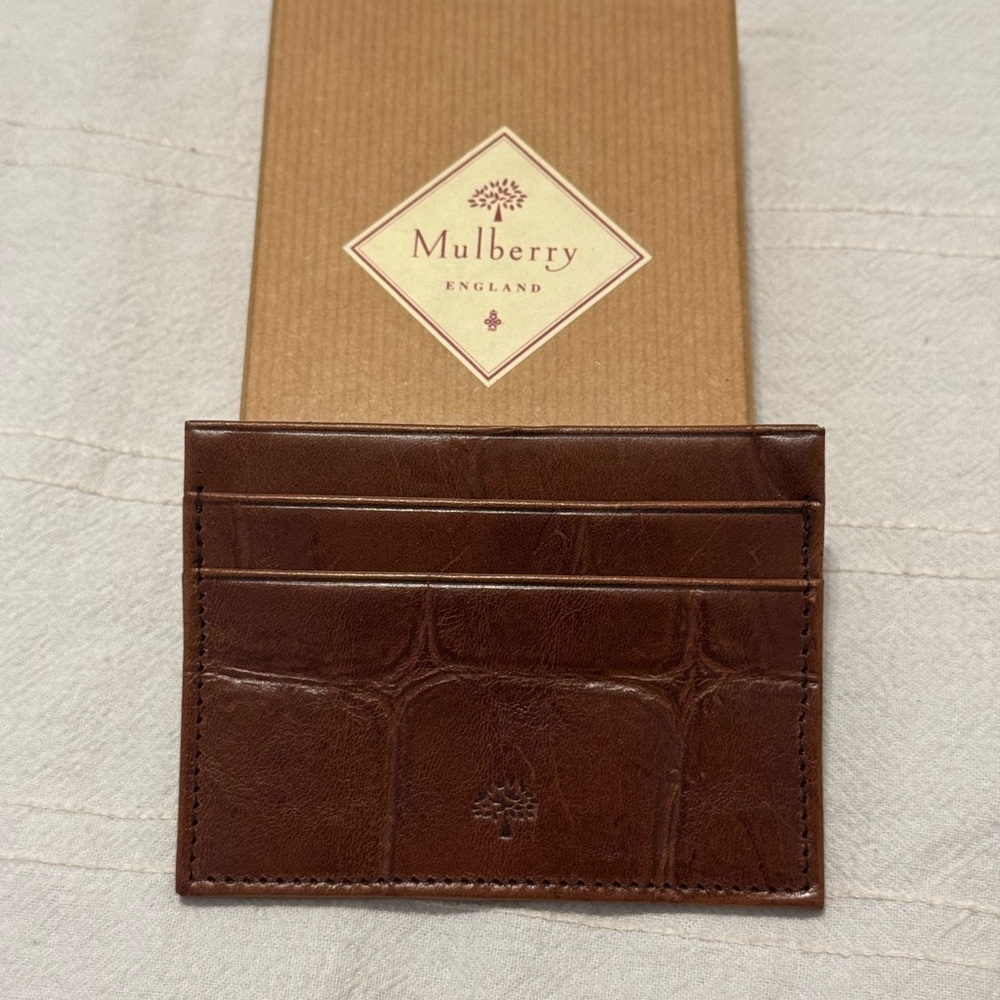 Mulberry Rich Brown Leather Card Holder